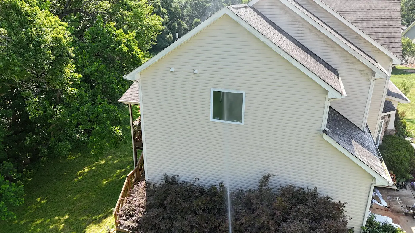 Before pressure washing