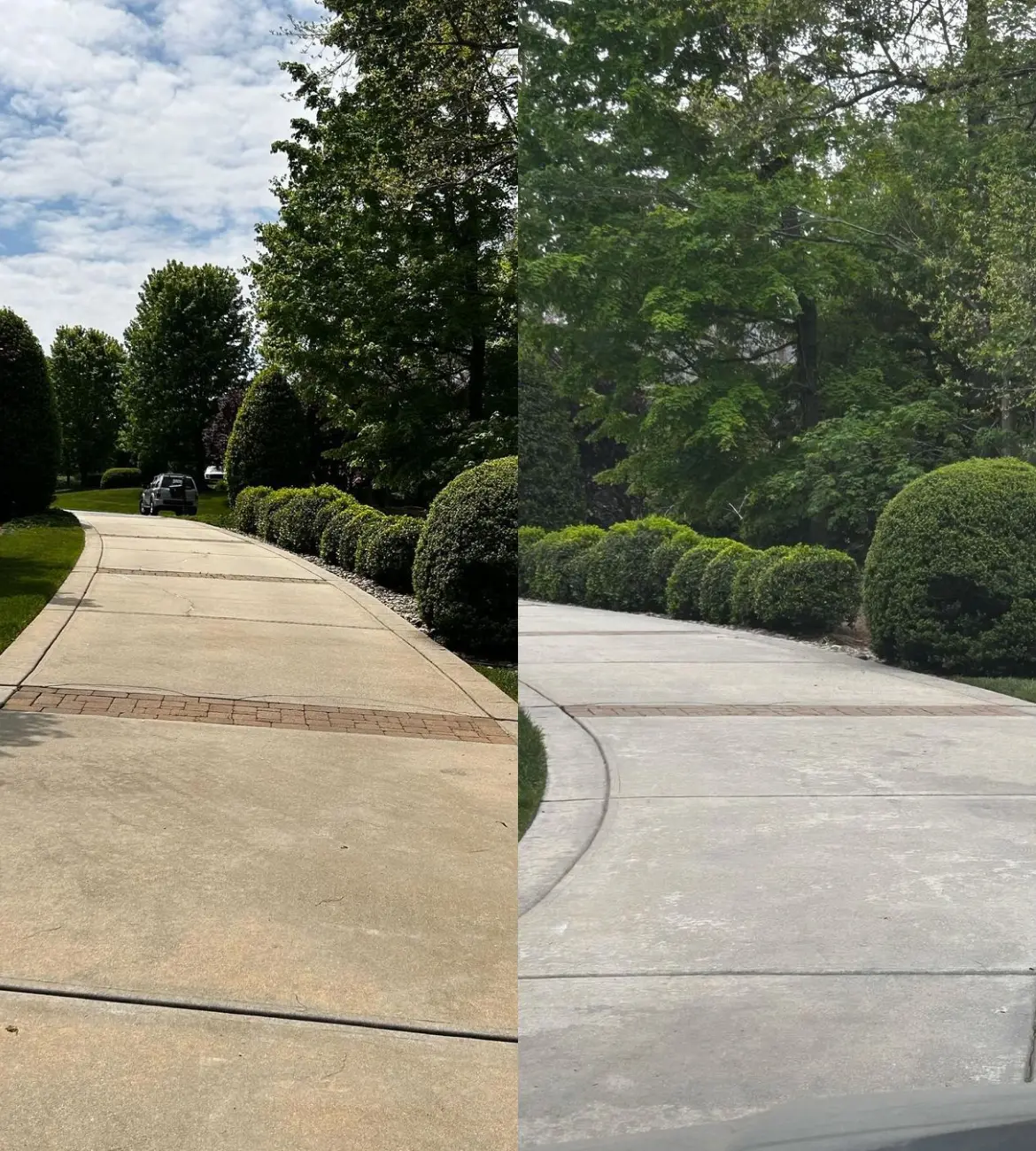 Driveway after