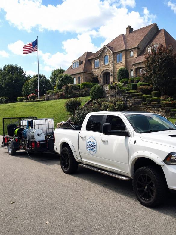 Lagos Pressure Washing rig at a Raleigh estate